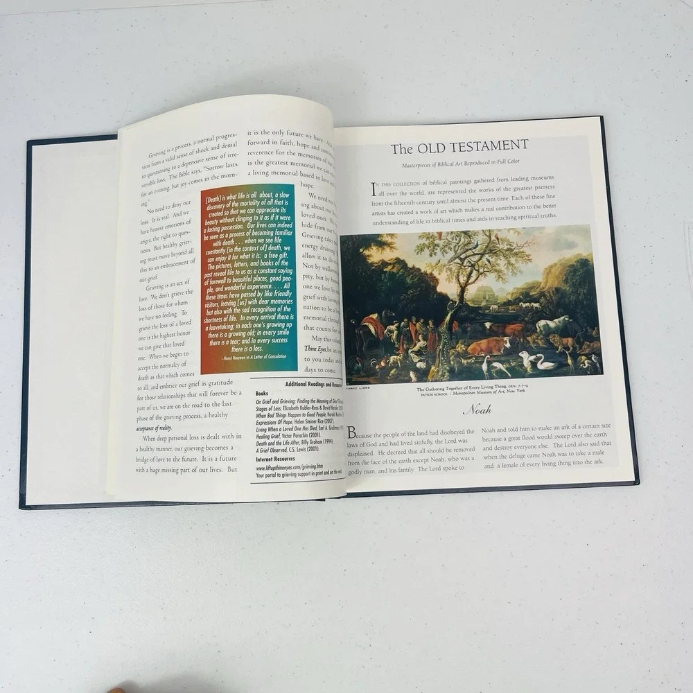 Lift Up Thine Eyes Vintage Memory Funeral Book Inspirational Bible Masterpieces